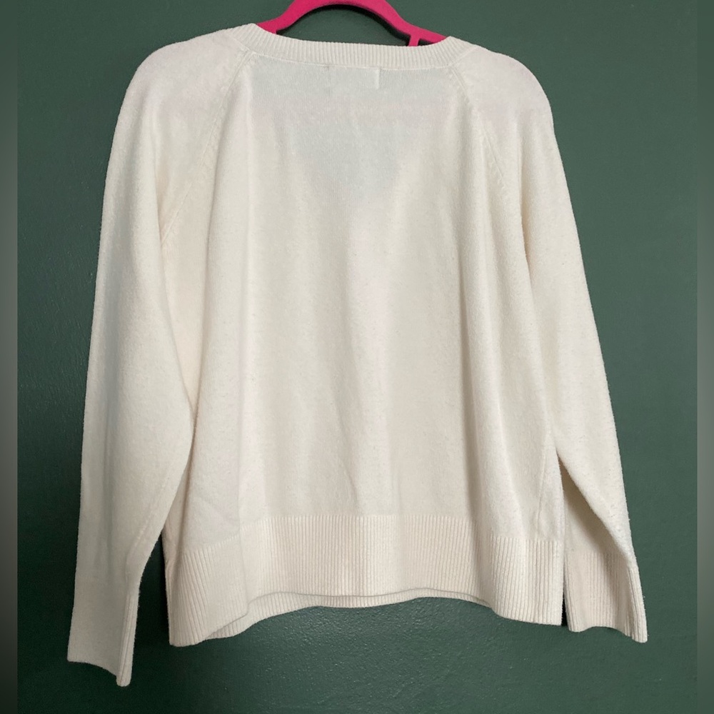 BUNDLE of (3) Old Navy Women's SoSoft V-Neck Sweaters Cream SeaGlass Black Med - Picture 5 of 16